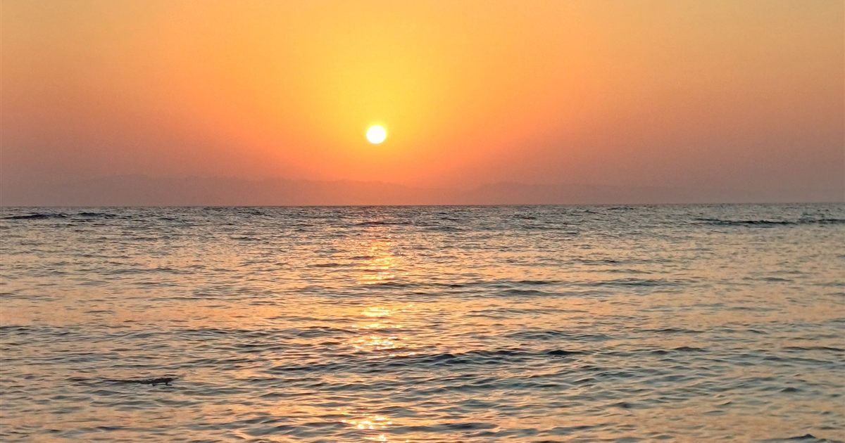 Sunrise over the sea in Dahab